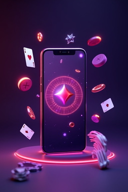 Smartphone showing casino app